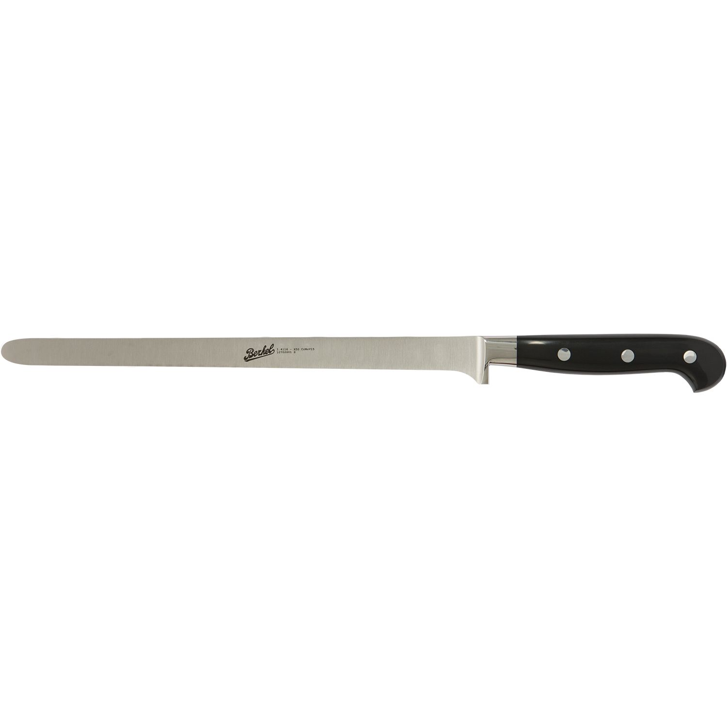 Ham knife cm.26  Stainless Steel Berkel Adhoc Handle Glossy Black Resin